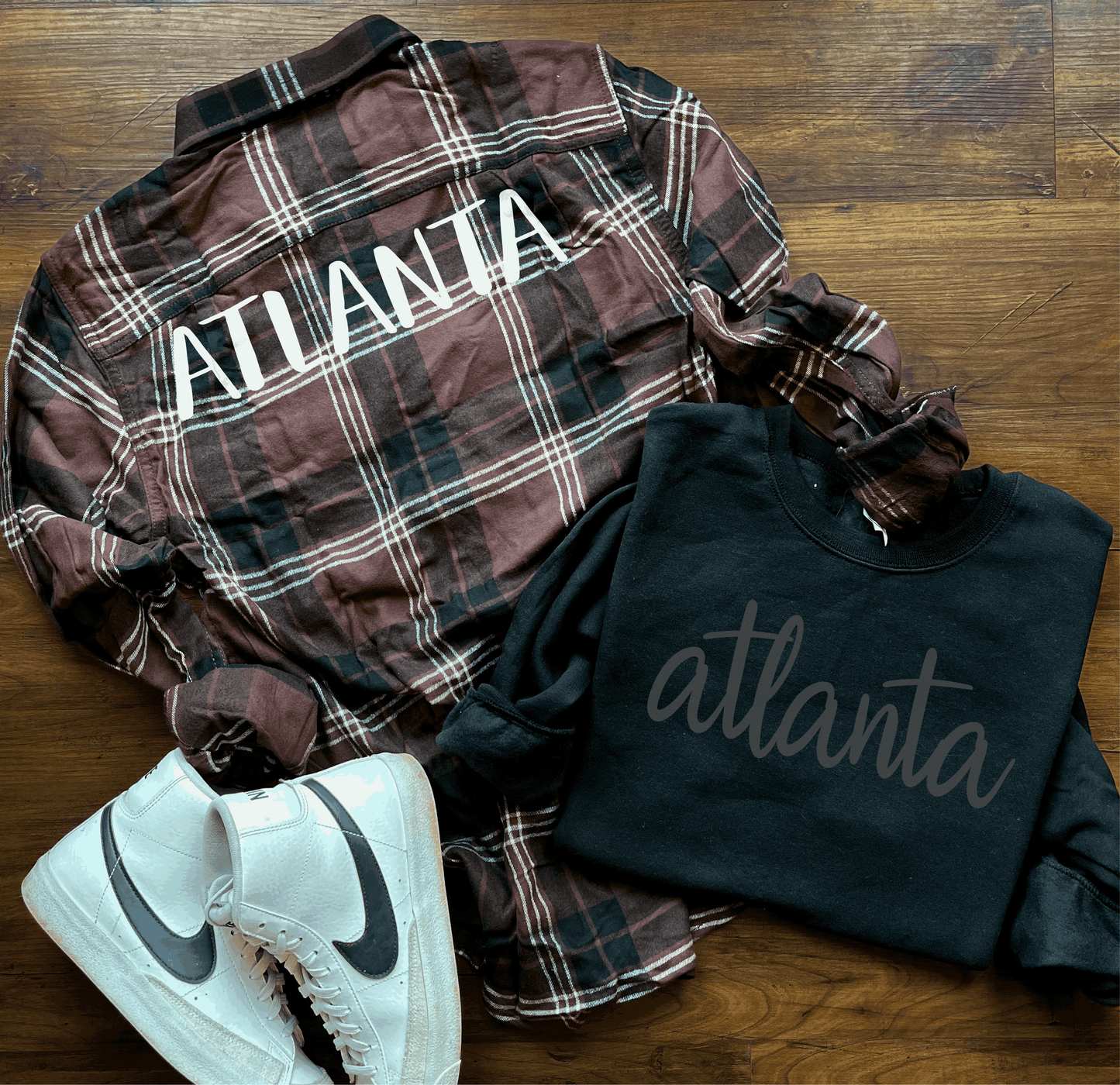 ATLANTA PUFF FLANNEL (MAROON OMBRE)