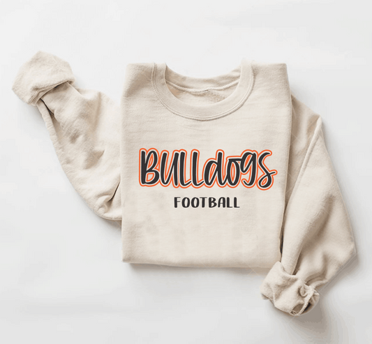 BULLDOGS PUFF OUTLINE - SANDSTONE SWEATSHIRT