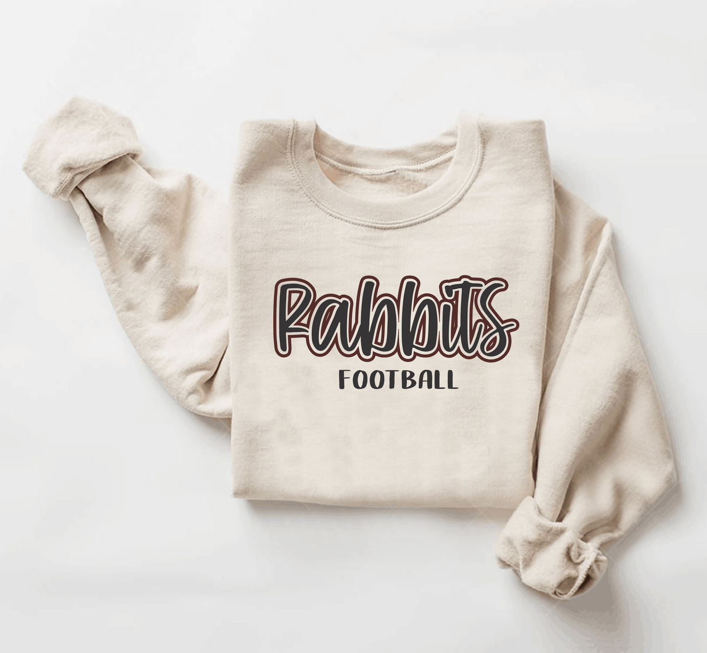 RABBITS PUFF OUTLINE - SANDSTONE SWEATSHIRT